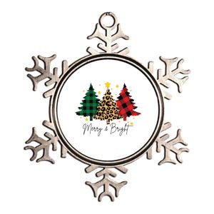 Merry And Bright Christmas Tree Festive Metallic Star Ornament