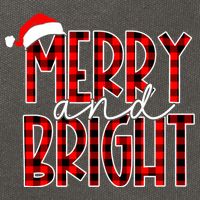 Merry And Bright Buffalo Plaid Red Santa Hat Christmas Xmas Cotton Canvas Backpack