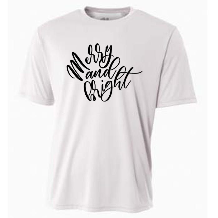 Merry And Bright Holiday Christmas Cheer Cooling Performance Crew T-Shirt