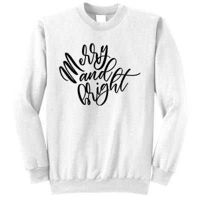 Merry And Bright Holiday Christmas Cheer Sweatshirt