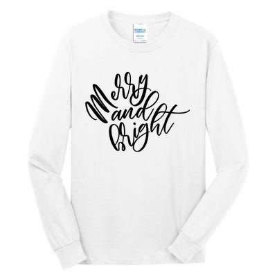 Merry And Bright Holiday Christmas Cheer Tall Long Sleeve T-Shirt