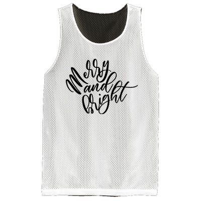 Merry And Bright Holiday Christmas Cheer Mesh Reversible Basketball Jersey Tank