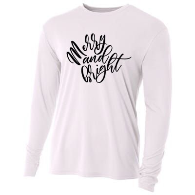 Merry And Bright Holiday Christmas Cheer Cooling Performance Long Sleeve Crew