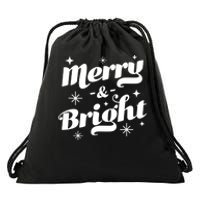 Merry And Bright Cute Red Matching Family Christmas Pajama Tank Top Drawstring Bag