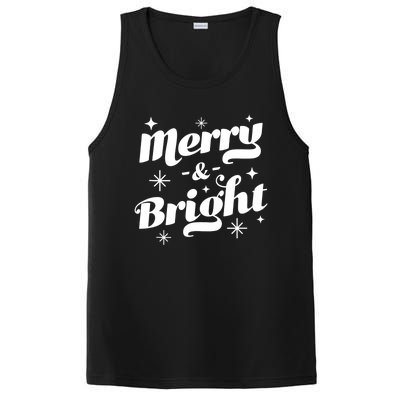 Merry And Bright Cute Red Matching Family Christmas Pajama Tank Top PosiCharge Competitor Tank