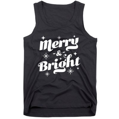 Merry And Bright Cute Red Matching Family Christmas Pajama Tank Top Tank Top