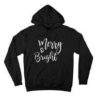 Merry And Bright Christmas & Teachers Holiday Xmas Long Sleeve Hoodie