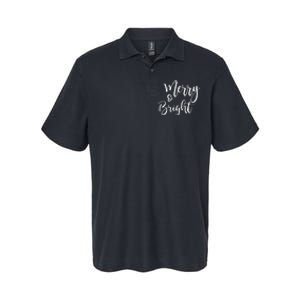 Merry And Bright Christmas & Teachers Holiday Xmas Long Sleeve Softstyle Adult Sport Polo