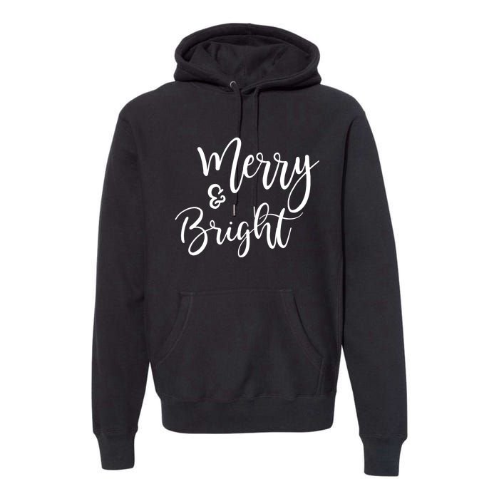 Merry And Bright Christmas & Teachers Holiday Xmas Long Sleeve Premium Hoodie