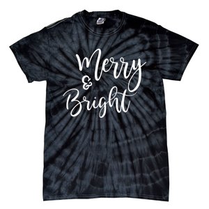 Merry And Bright Christmas & Teachers Holiday Xmas Long Sleeve Tie-Dye T-Shirt