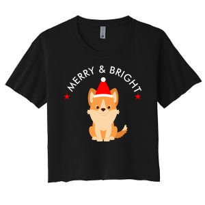 Merry And Bright Women's Crop Top Tee