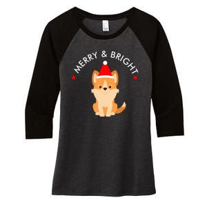 Merry And Bright Women's Tri-Blend 3/4-Sleeve Raglan Shirt