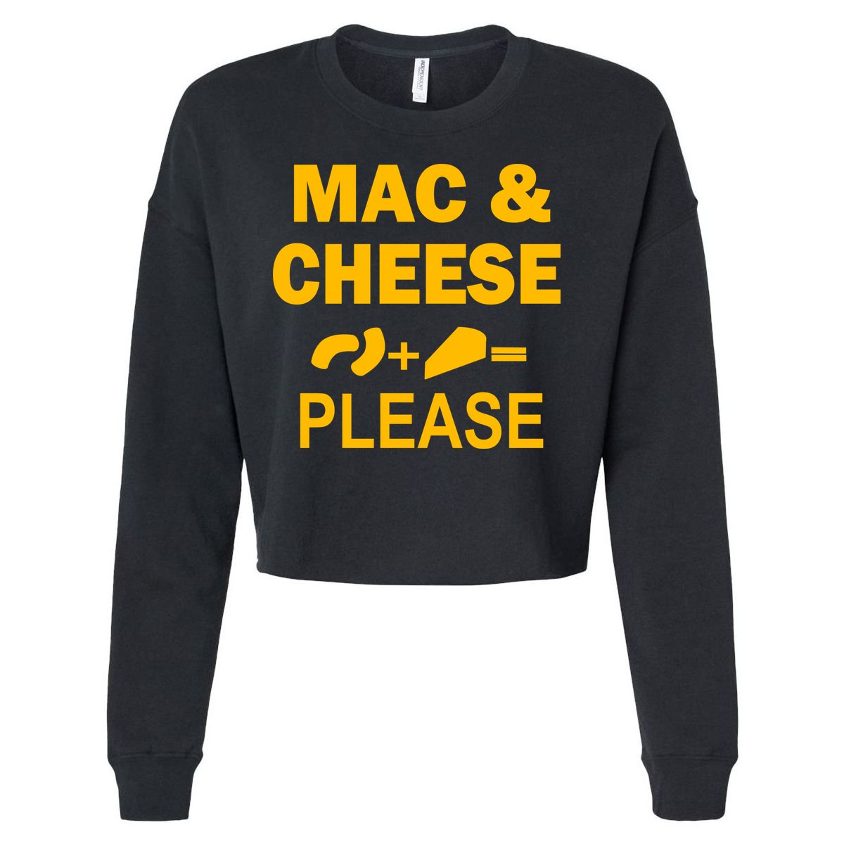 Mac & Cheese Please Cropped Pullover Crew