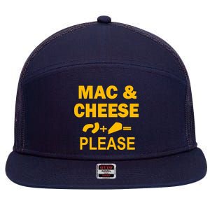 Mac & Cheese Please 7 Panel Mesh Trucker Snapback Hat