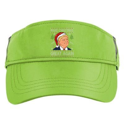 Make A Christmas Great Again Funny Xmas Trump Santa Pajamas Adult Drive Performance Visor