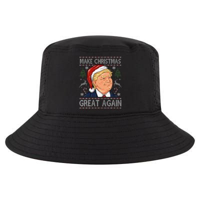 Make A Christmas Great Again Funny Xmas Trump Santa Pajamas Cool Comfort Performance Bucket Hat