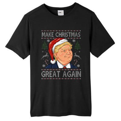 Make A Christmas Great Again Funny Xmas Trump Santa Pajamas Tall Fusion ChromaSoft Performance T-Shirt