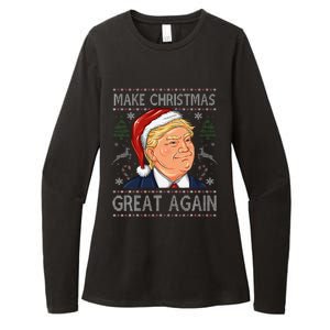 Make A Christmas Great Again Funny Xmas Trump Santa Pajamas Womens CVC Long Sleeve Shirt