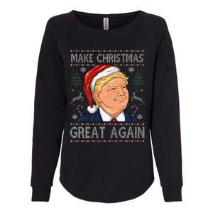 Make A Christmas Great Again Funny Xmas Trump Santa Pajamas Womens California Wash Sweatshirt