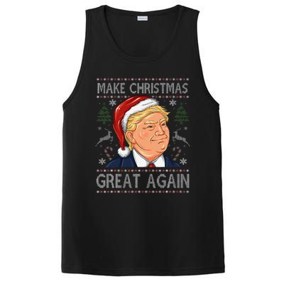 Make A Christmas Great Again Funny Xmas Trump Santa Pajamas PosiCharge Competitor Tank