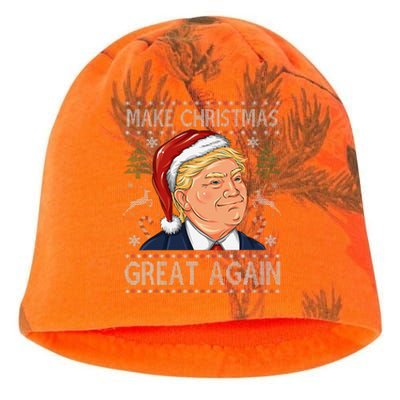 Make A Christmas Great Again Funny Xmas Trump Santa Pajamas Kati - Camo Knit Beanie