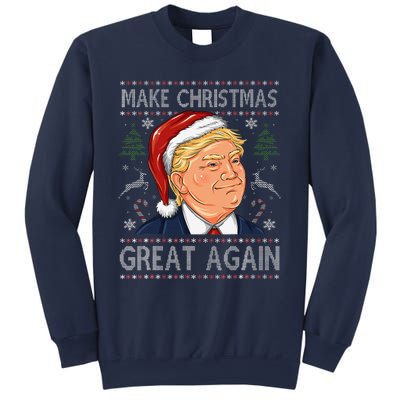 Make A Christmas Great Again Funny Xmas Trump Santa Pajamas Sweatshirt