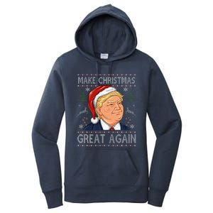 Make A Christmas Great Again Funny Xmas Trump Santa Pajamas Women's Pullover Hoodie