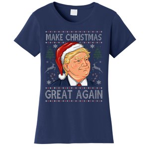 Make A Christmas Great Again Funny Xmas Trump Santa Pajamas Women's T-Shirt