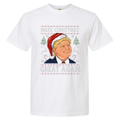 Make A Christmas Great Again Funny Xmas Trump Santa Pajamas Garment-Dyed Heavyweight T-Shirt