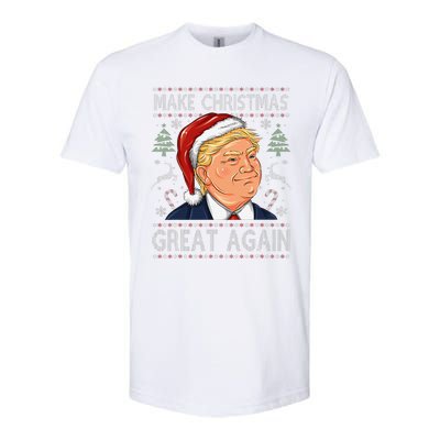 Make A Christmas Great Again Funny Xmas Trump Santa Pajamas Softstyle® CVC T-Shirt