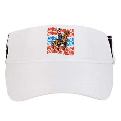 Make America Cowgirl Cowboy Again Western 4th Of July Adult Drive Performance Visor