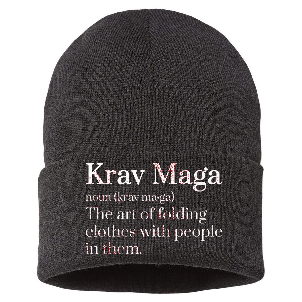 Martial Arts Combat Israeli Athlete Krav Maga Sustainable Knit Beanie