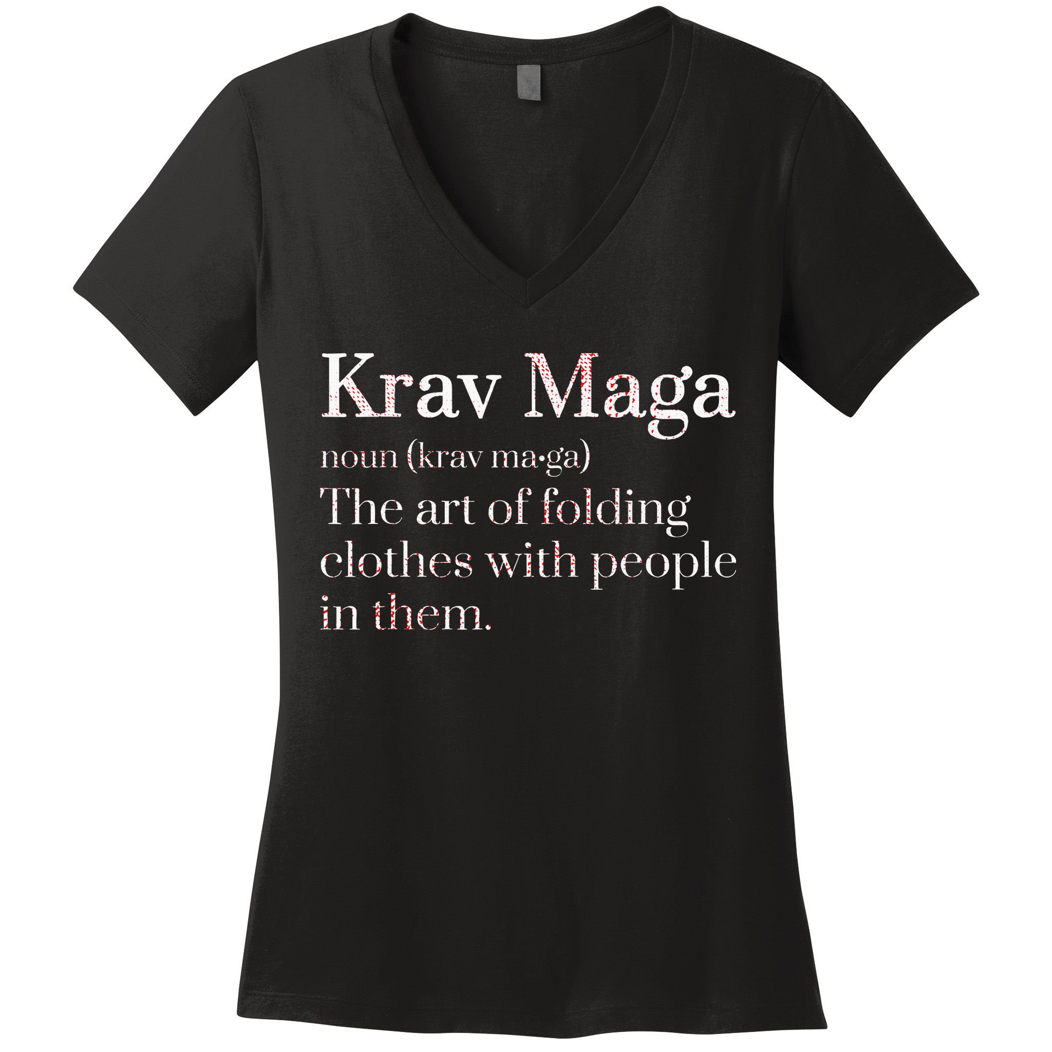 Martial Arts Combat Israeli Athlete Krav Maga Women's V-Neck T-Shirt