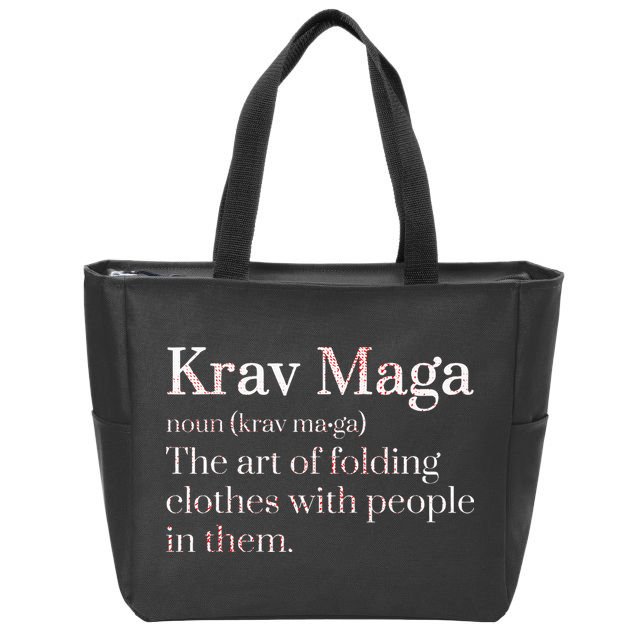 Martial Arts Combat Israeli Athlete Krav Maga Zip Tote Bag