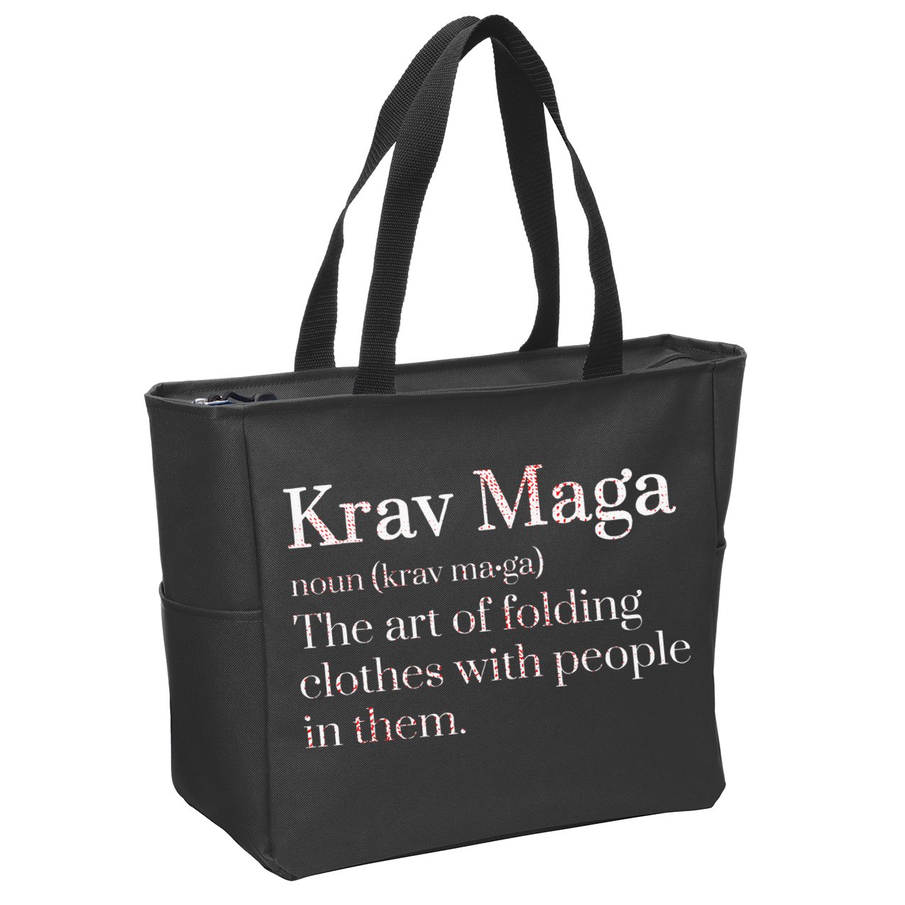 Martial Arts Combat Israeli Athlete Krav Maga Zip Tote Bag
