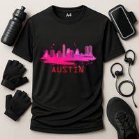 Modern Austin Cityscape Souvenir Austin Texas Skyline Performance Shirt