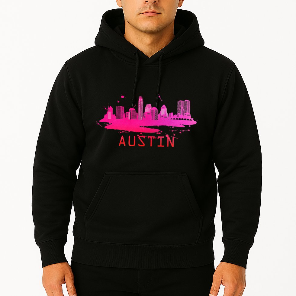 Modern Austin Cityscape Souvenir Austin Texas Skyline Hoodie