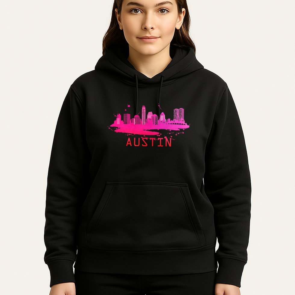 Modern Austin Cityscape Souvenir Austin Texas Skyline Hoodie