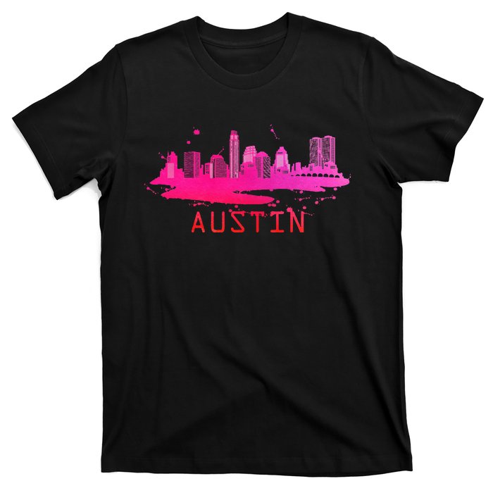 Modern Austin Cityscape Souvenir Austin Texas Skyline T-Shirt