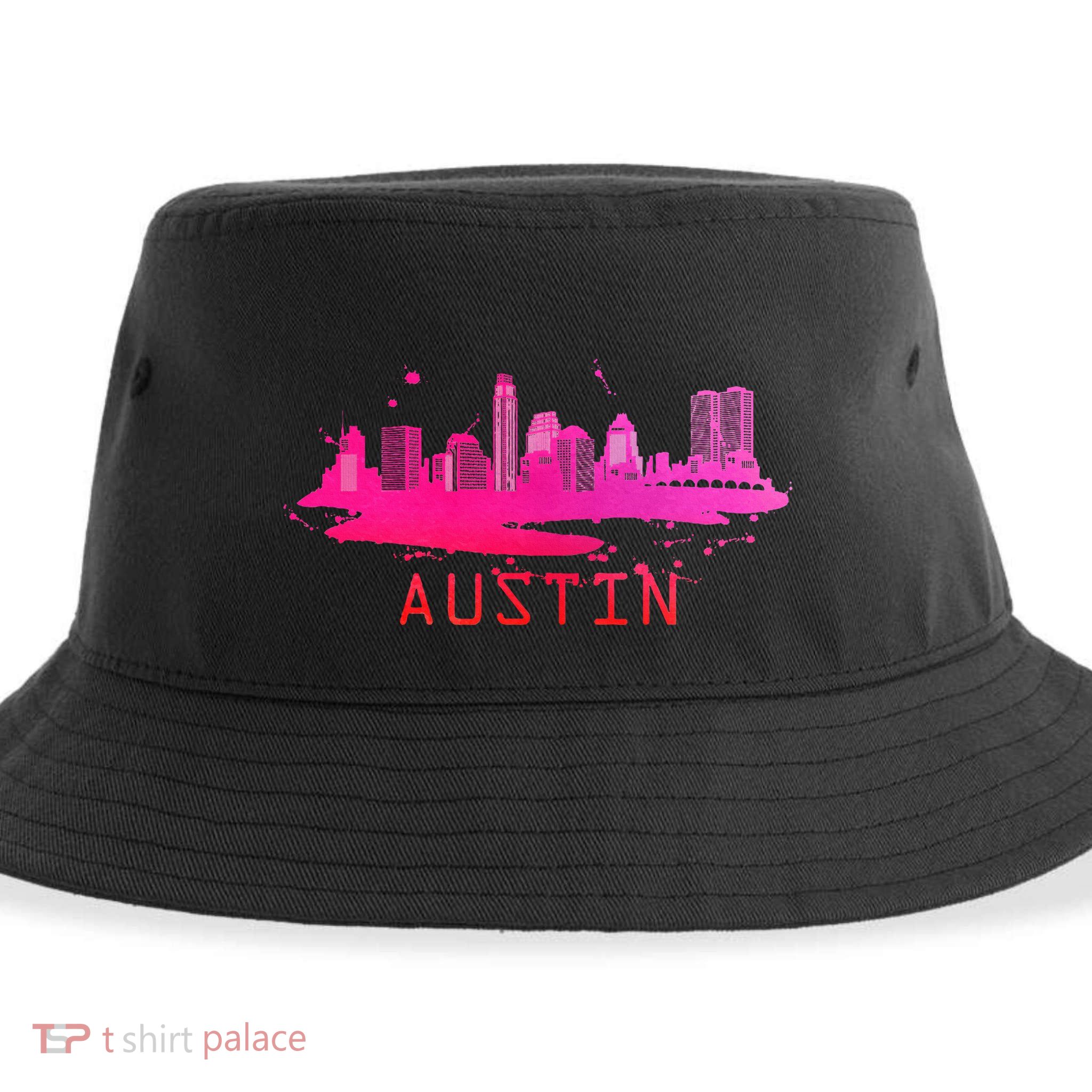 Modern Austin Cityscape Souvenir Austin Texas Skyline Sustainable Bucket Hat