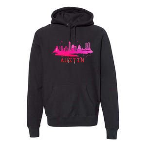 Modern Austin Cityscape Souvenir Austin Texas Skyline Premium Hoodie