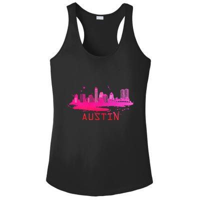 Modern Austin Cityscape Souvenir Austin Texas Skyline Ladies PosiCharge Competitor Racerback Tank