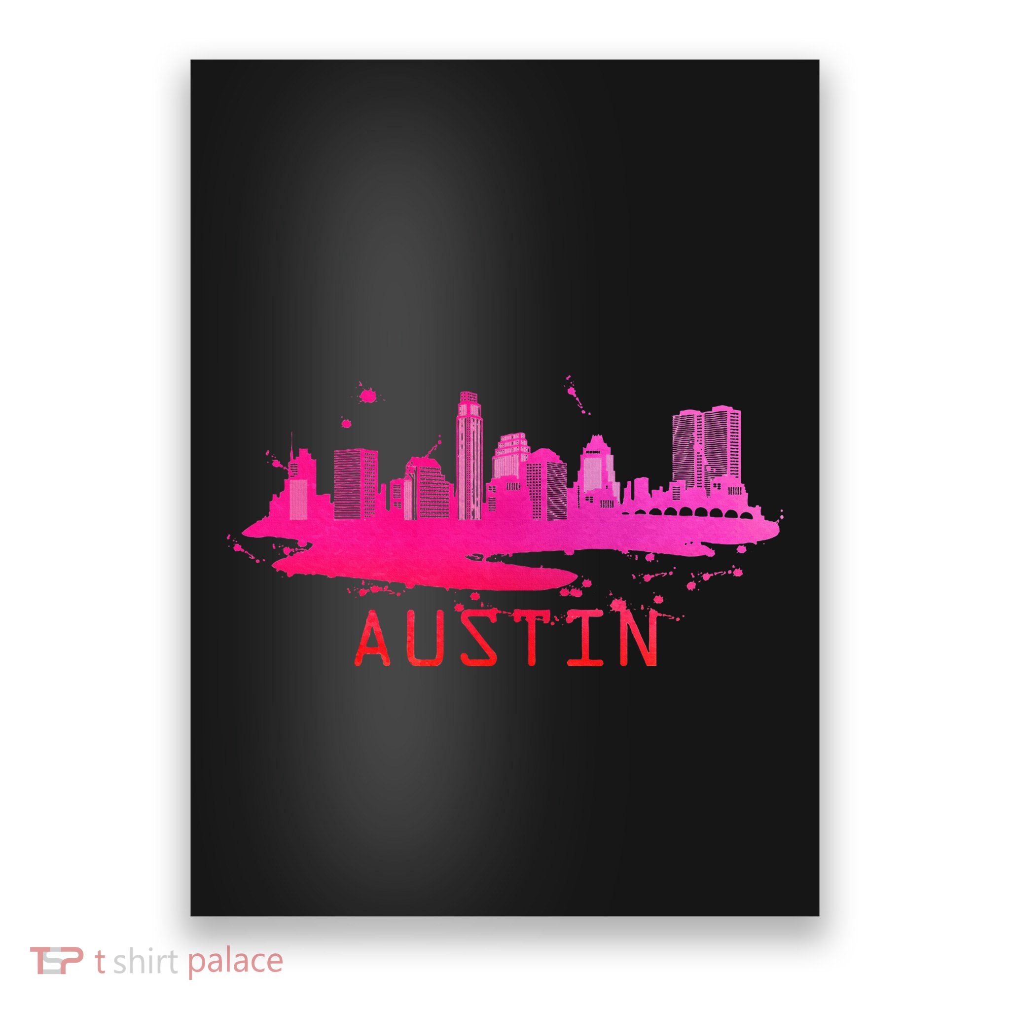 Modern Austin Cityscape Souvenir Austin Texas Skyline Poster