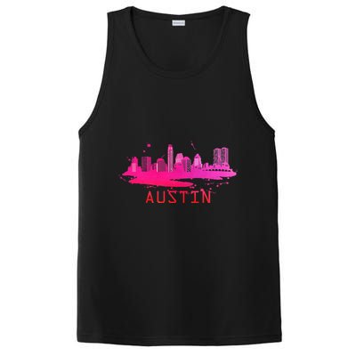 Modern Austin Cityscape Souvenir Austin Texas Skyline PosiCharge Competitor Tank