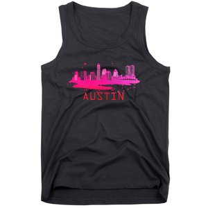 Modern Austin Cityscape Souvenir Austin Texas Skyline Tank Top