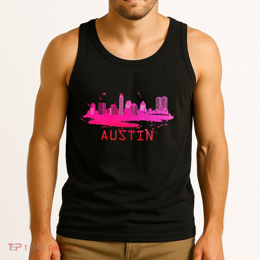 Modern Austin Cityscape Souvenir Austin Texas Skyline Tank Top