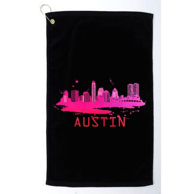 Modern Austin Cityscape Souvenir Austin Texas Skyline Golf Towel