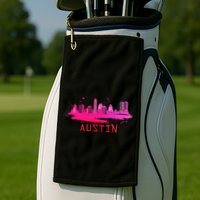 Modern Austin Cityscape Souvenir Austin Texas Skyline Golf Towel