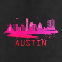 Modern Austin Cityscape Souvenir Austin Texas Skyline Golf Towel