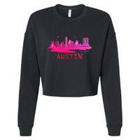 Modern Austin Cityscape Souvenir Austin Texas Skyline Cropped Pullover Crew